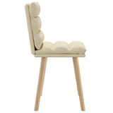 Chaises à manger lot de 2 crème tissu