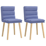 Chaises à manger lot de 2 bleu jean tissu