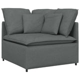 Canapé modulaire avec coussins en tissu gris foncé