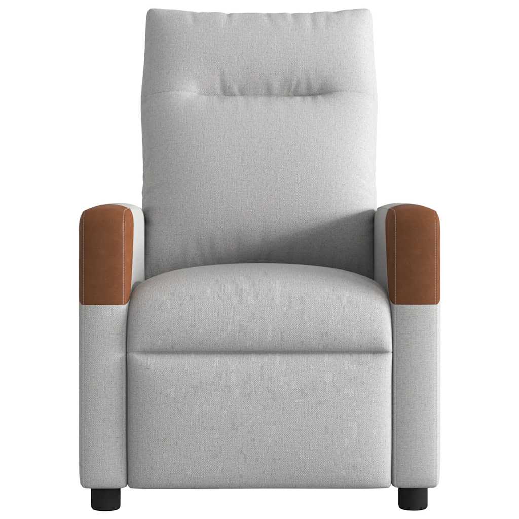 Fauteuil inclinable électrique gris nuage tissu
