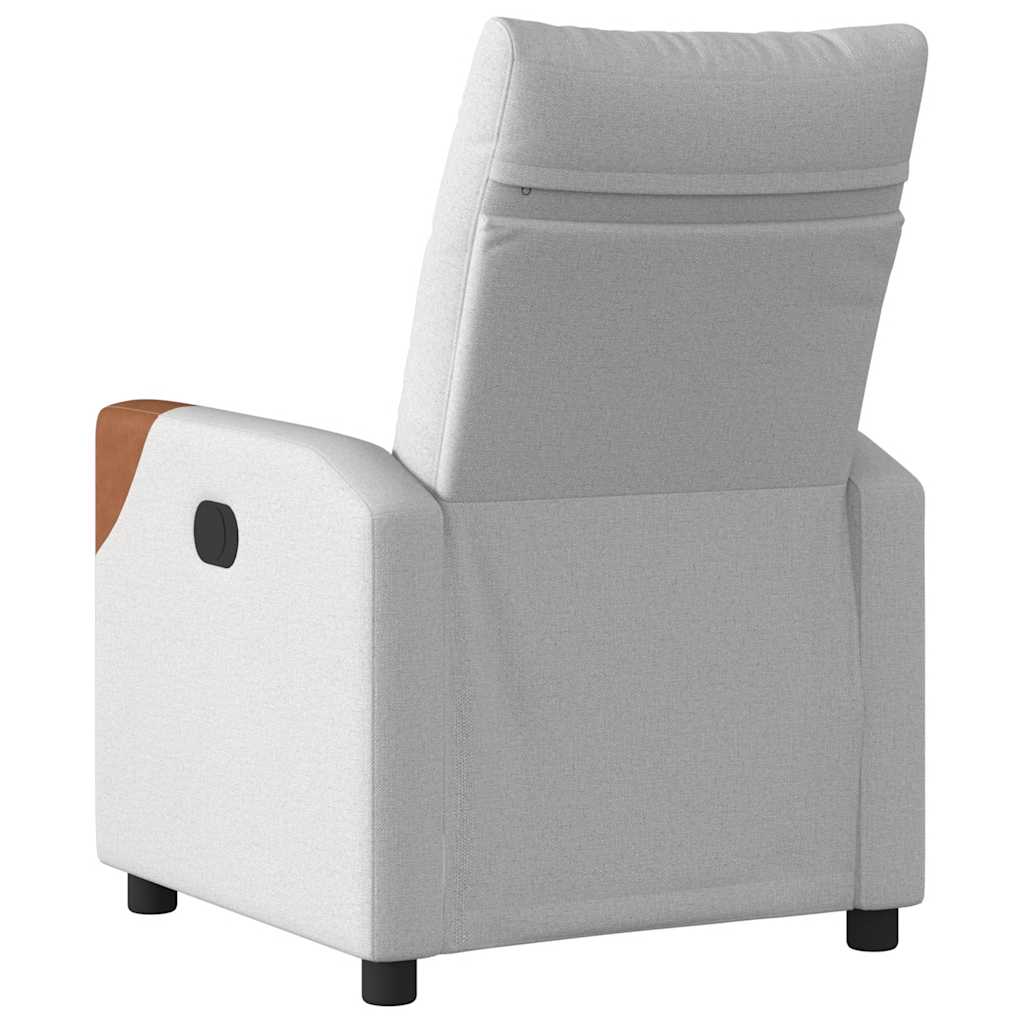 Fauteuil inclinable électrique gris nuage tissu