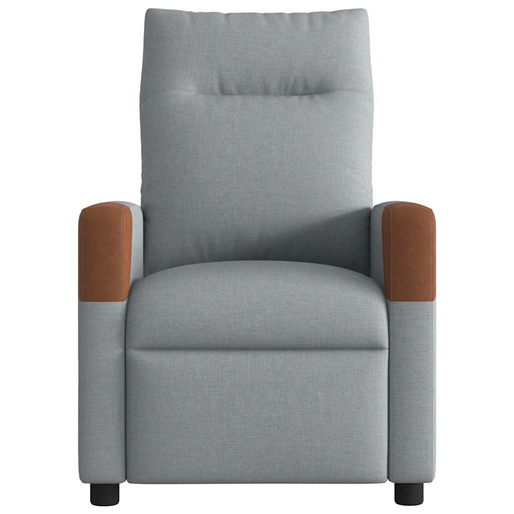 Fauteuil inclinable électrique Gris clair Tissu