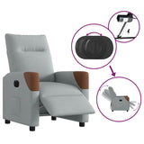 Fauteuil inclinable électrique Gris clair Tissu