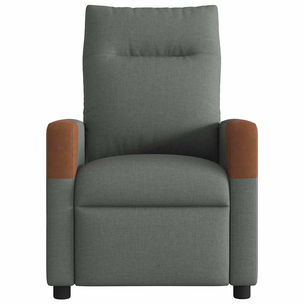 Fauteuil inclinable électrique Gris foncé Tissu