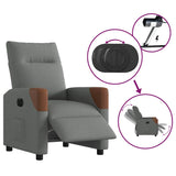 Fauteuil inclinable électrique Gris foncé Tissu