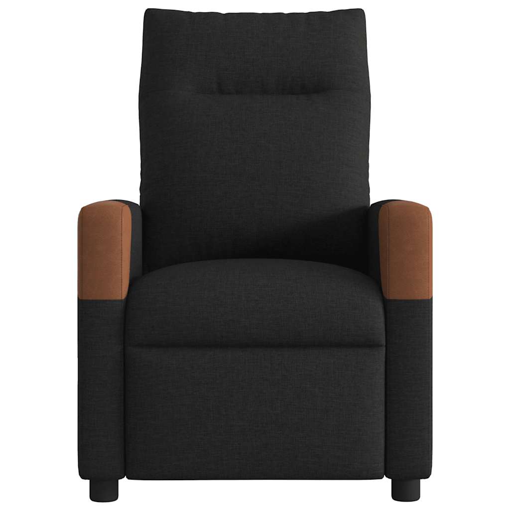 Fauteuil inclinable électrique Noir Tissu