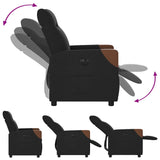 Fauteuil inclinable électrique Noir Tissu