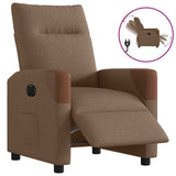 Fauteuil inclinable électrique Marron Tissu