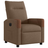 Fauteuil inclinable électrique Marron Tissu
