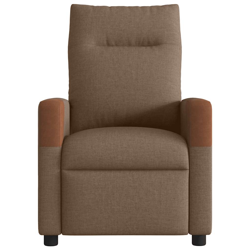 Fauteuil inclinable électrique Marron Tissu