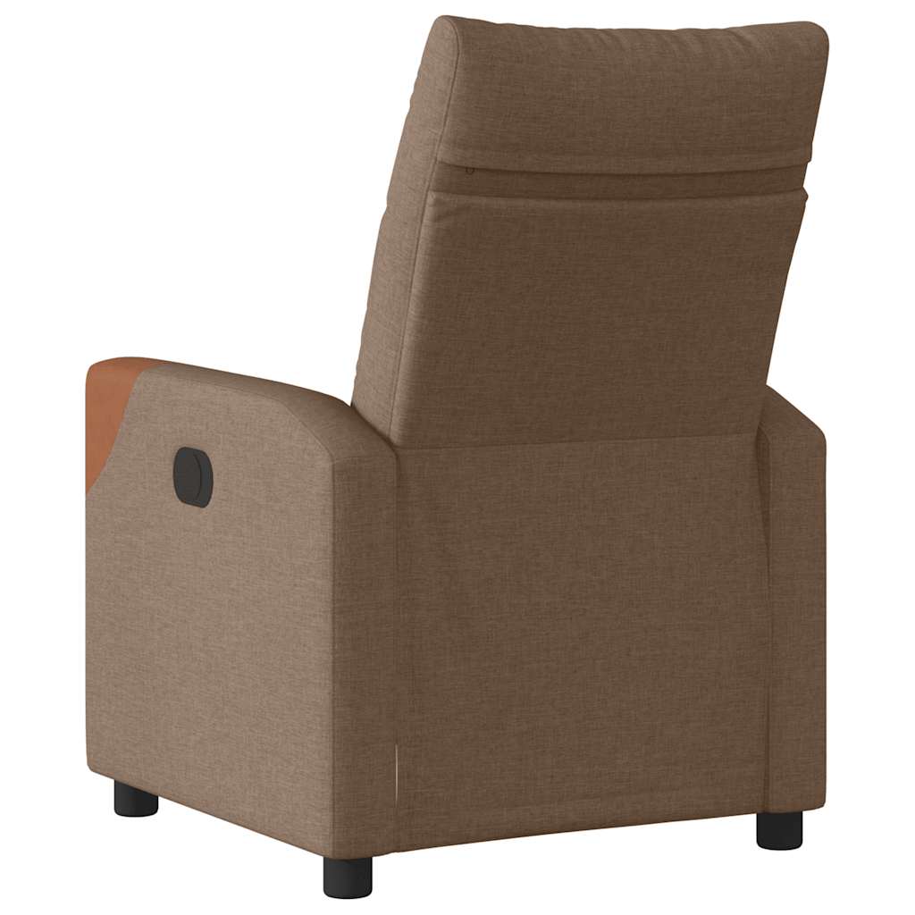 Fauteuil inclinable électrique Marron Tissu
