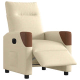 Fauteuil inclinable électrique Crème Tissu