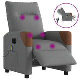Fauteuil inclinable de massage électrique gris foncé tissu