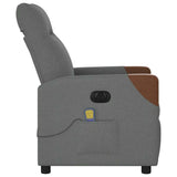 Fauteuil inclinable de massage électrique gris foncé tissu