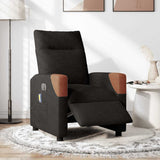 Fauteuil de massage inclinable électrique Noir Tissu