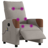 Fauteuil de massage inclinable électrique Taupe Tissu