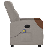 Fauteuil de massage inclinable électrique Taupe Tissu