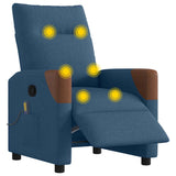 Fauteuil inclinable de massage électrique Bleu Tissu