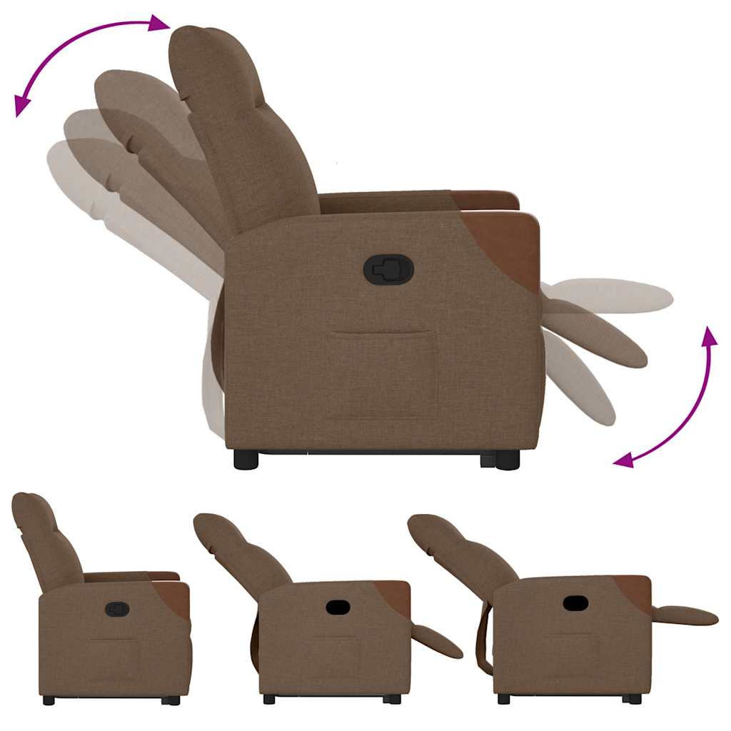 Fauteuil inclinable Marron Tissu