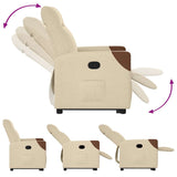 Fauteuil inclinable Crème Tissu