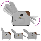 Fauteuil de massage inclinable gris nuage tissu