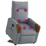 Fauteuil de massage inclinable Gris clair Tissu