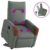 Fauteuil de massage inclinable Gris foncé Tissu