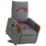 Fauteuil de massage inclinable Gris foncé Tissu