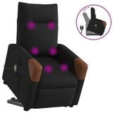 Fauteuil de massage inclinable Noir Tissu