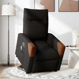 Fauteuil de massage inclinable Noir Tissu