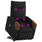 Fauteuil de massage inclinable Noir Tissu