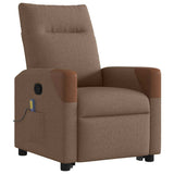 Fauteuil de massage inclinable Marron Tissu