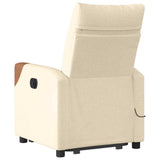 Fauteuil inclinable de massage Crème Tissu