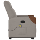 Fauteuil inclinable de massage Taupe Tissu