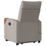 Fauteuil inclinable de massage Taupe Tissu