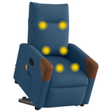 Fauteuil de massage inclinable Bleu Tissu