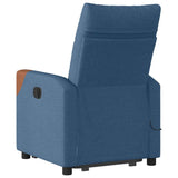 Fauteuil de massage inclinable Bleu Tissu