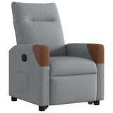 Fauteuil inclinable électrique gris clair tissu