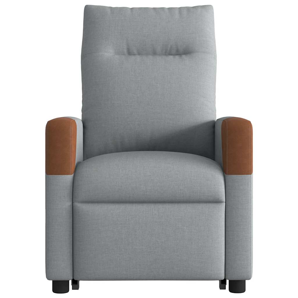 Fauteuil inclinable électrique gris clair tissu