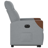 Fauteuil inclinable électrique gris clair tissu