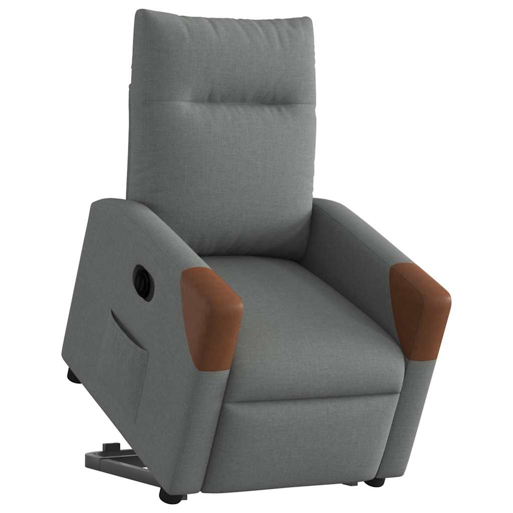 Fauteuil inclinable électrique gris foncé tissu