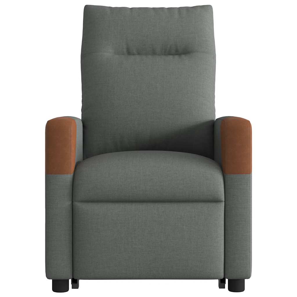 Fauteuil inclinable électrique gris foncé tissu