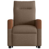 Fauteuil inclinable électrique marron tissu