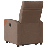 Fauteuil inclinable électrique marron tissu