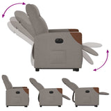 Fauteuil inclinable électrique taupe tissu
