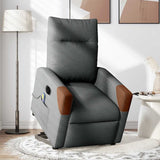 Fauteuil inclinable de massage électrique Gris foncé Tissu