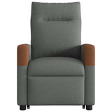 Fauteuil inclinable de massage électrique Gris foncé Tissu