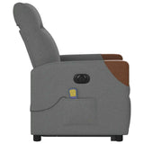 Fauteuil inclinable de massage électrique Gris foncé Tissu