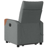 Fauteuil inclinable de massage électrique Gris foncé Tissu