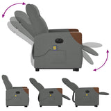 Fauteuil inclinable de massage électrique Gris foncé Tissu
